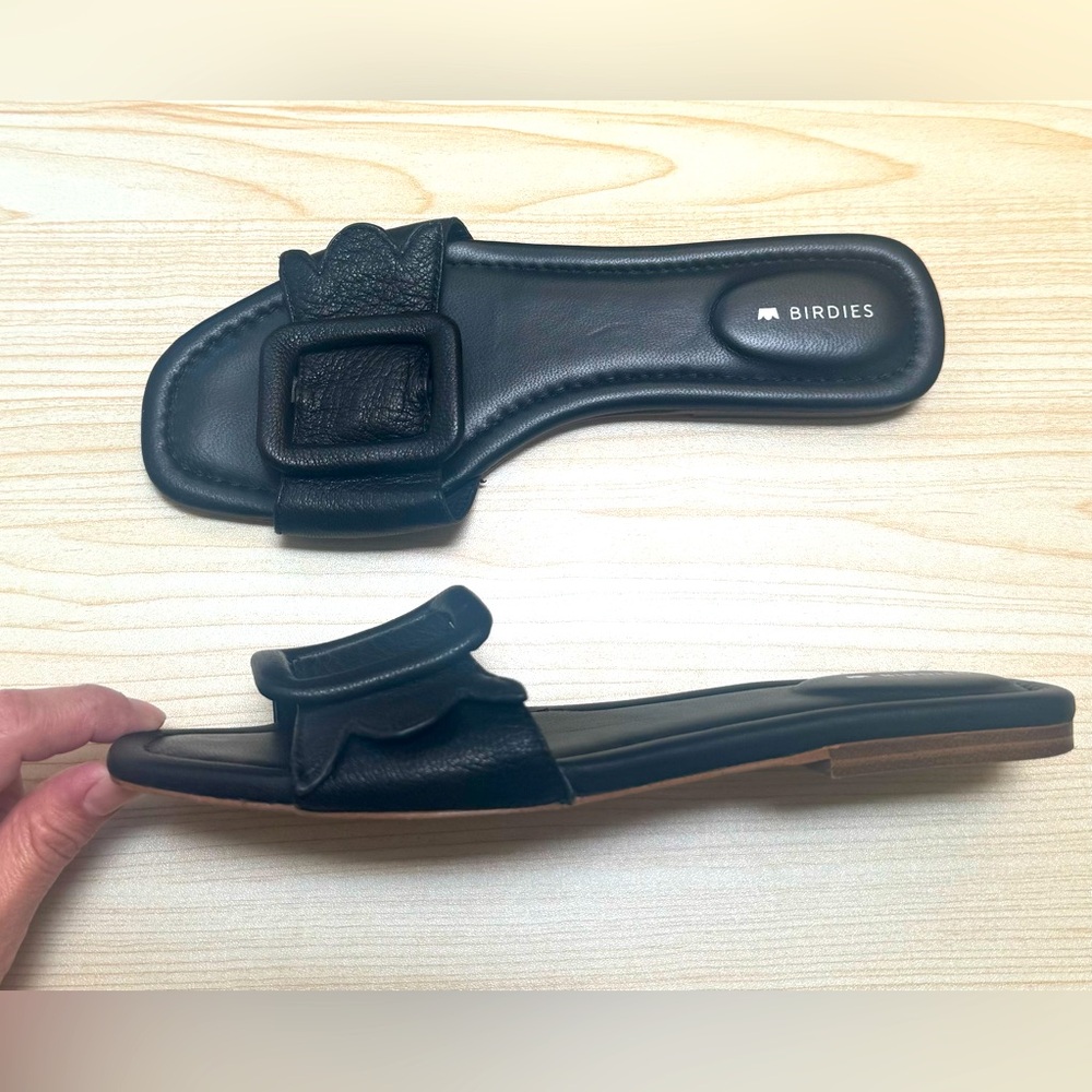 Birdies Kiwi Slide Sandals Black size 7